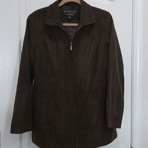 London Fog Womans Allweather Faux Suede Jacket Medium